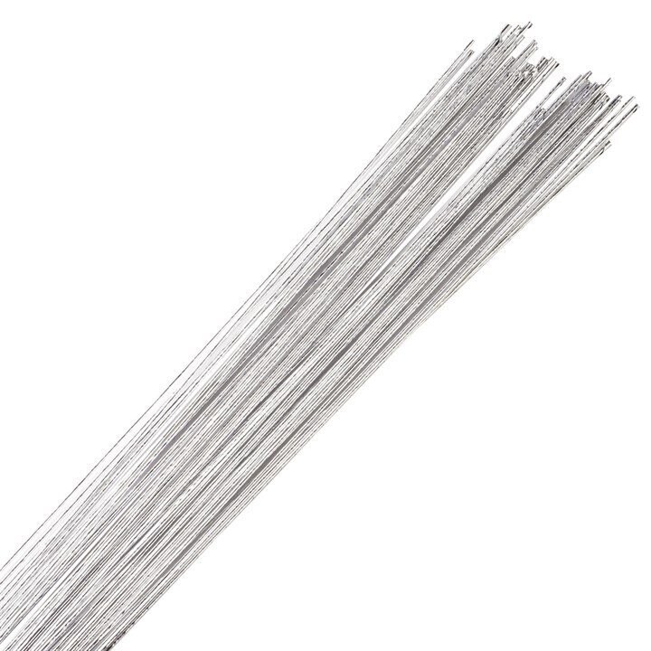 Silver Colour Floral Wire - 24 Gauge (0.56mm) 50PK 1384SIL Silver Colour Floral Wire - 24 Gauge (0.56mm) 50PK 1384SIL