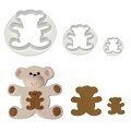 PME PLASTIC CUTTERS - TEDDY BEAR SET OF 3 TB501 PME PLASTIC CUTTERS - TEDDY BEAR SET OF 3 TB501