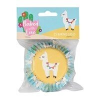 Baked With Love Llama Foil Baking Cases 50085 Baked With Love Llama Foil Baking Cases 50085