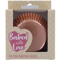 BWL - Rose Gold Foil Baking Cases - 50 Pack 50173 BWL - Rose Gold Foil Baking Cases - 50 Pack 50173