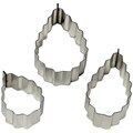 STAINLESS STEEL CUTTERS - ROSE LEAF SERRATED SET OF 3 RL200