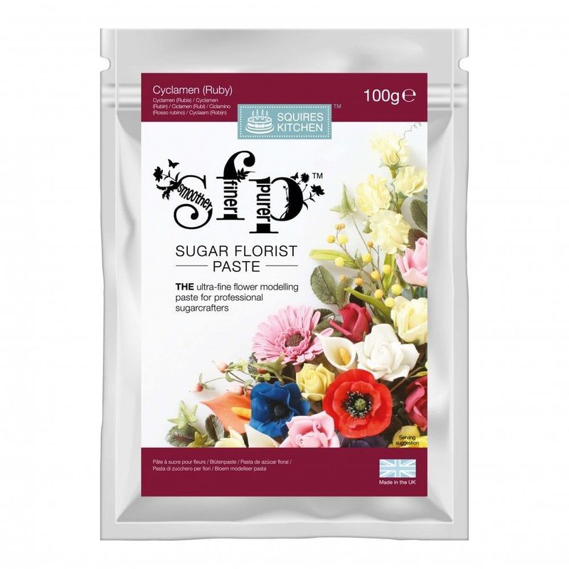 Squires Cyclamen Ruby Sugar Florist Paste 100g