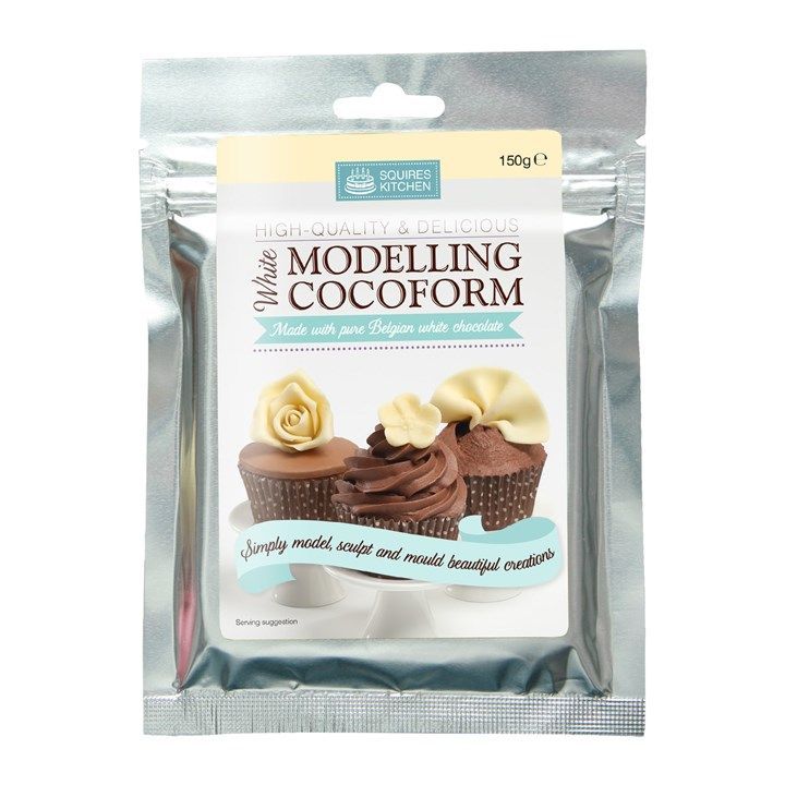 Squires Kitchen White- Cocoform Modelling Chocolate 150g