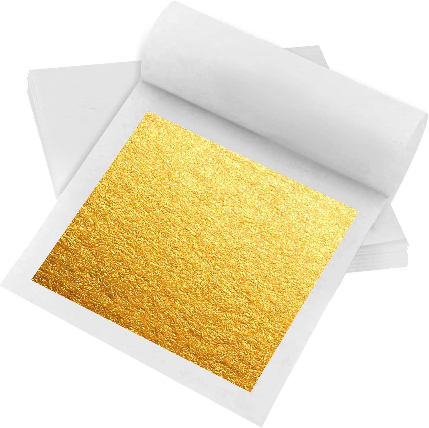 Gold Leaf, 30 Sheet 6 x 6cm Sheets Gold Leafing Sheets Foil Paper for Cake Chocolates Decorating Gold Leaf, 30 Sheet 6 x 6cm Sheets Gold Leafing Sheets Foil Paper for Cake Chocolates Decorating