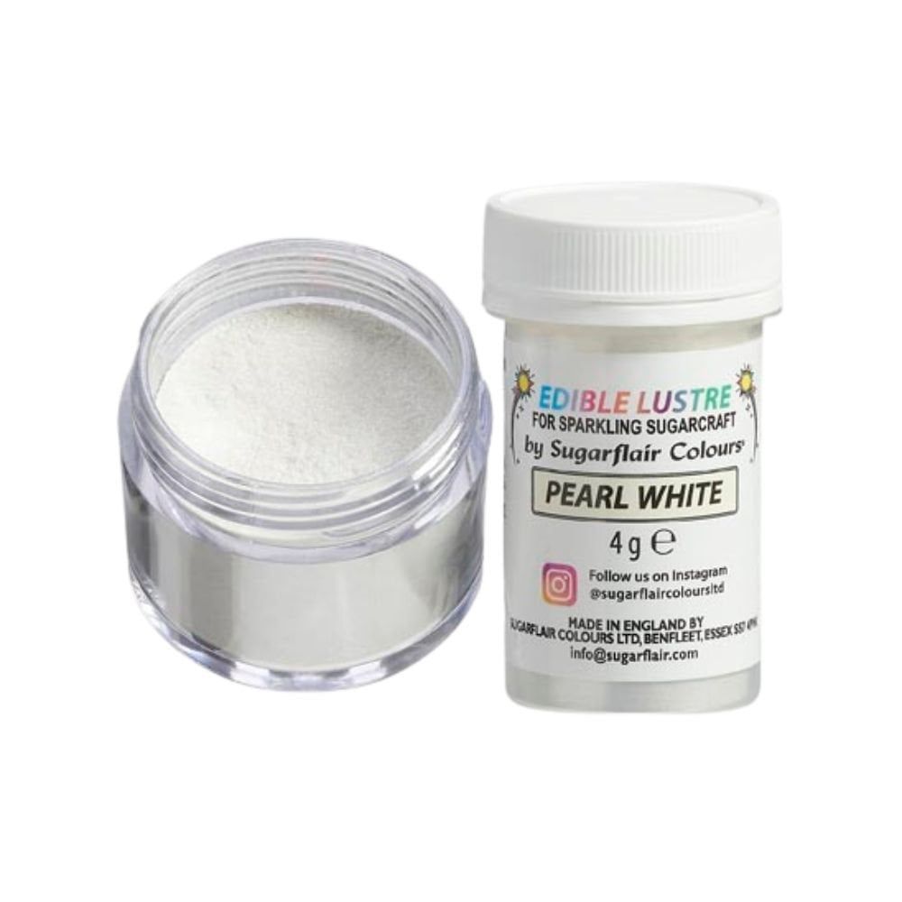 Sugarflair Pearl White- Edible Lustre Dust 4g Sugarflair Pearl White- Edible Lustre Dust 4g