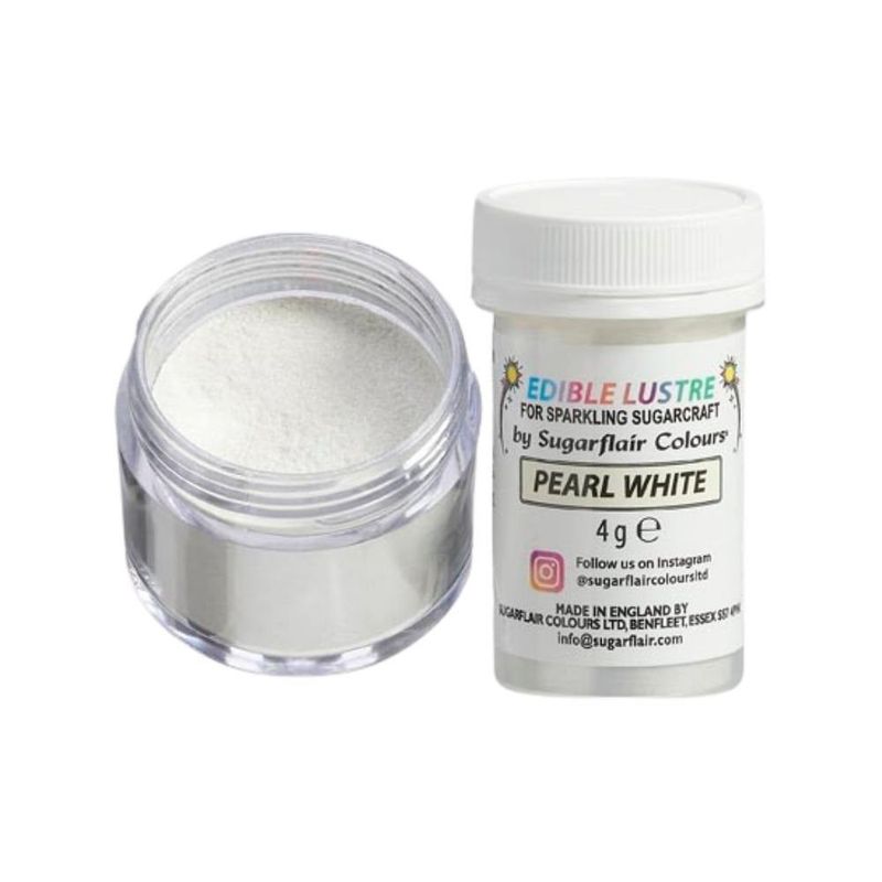 Sugarflair Pearl White- Edible Lustre Dust 4g