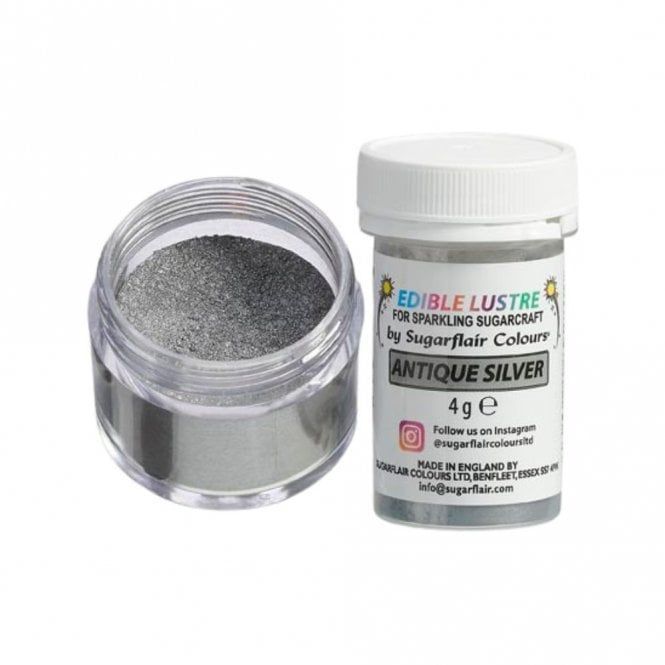 Sugarflair Antique Silver- Edible Lustre Dust 4g Sugarflair Antique Silver- Edible Lustre Dust 4g
