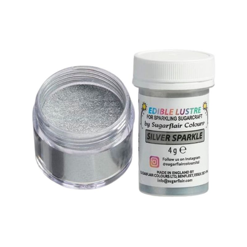 Sugarflair Silver Sparkle- Edible Lustre Dust 4g