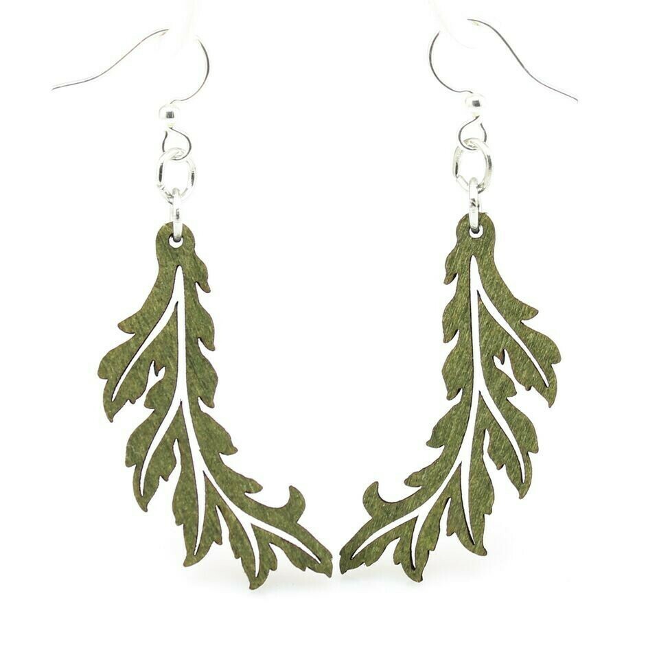 Green Tree Jewelry - Flowing Leaf Earrings