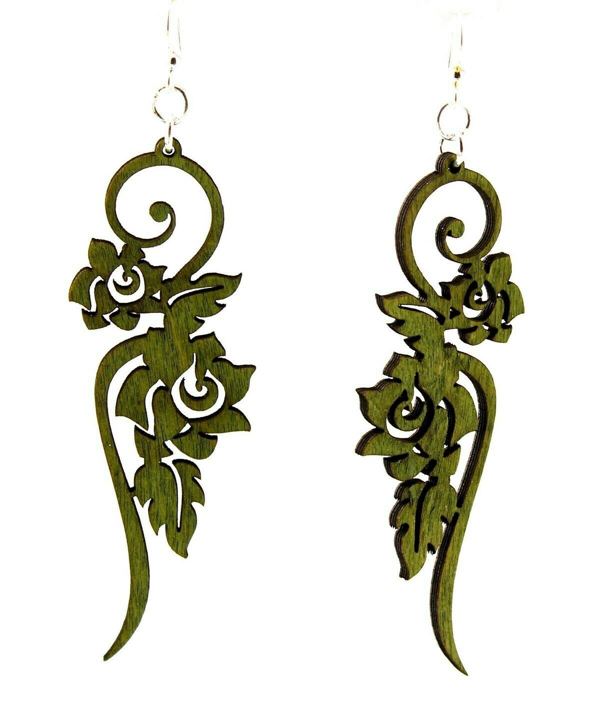 Green Tree Jewelry - Long Flower Earrings
