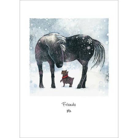 Dog and Pony Greeting Card