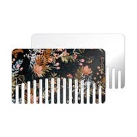 Go-Comb - Rustic Flora Mirror Go-Comb | Metal Wallet-Sized Comb