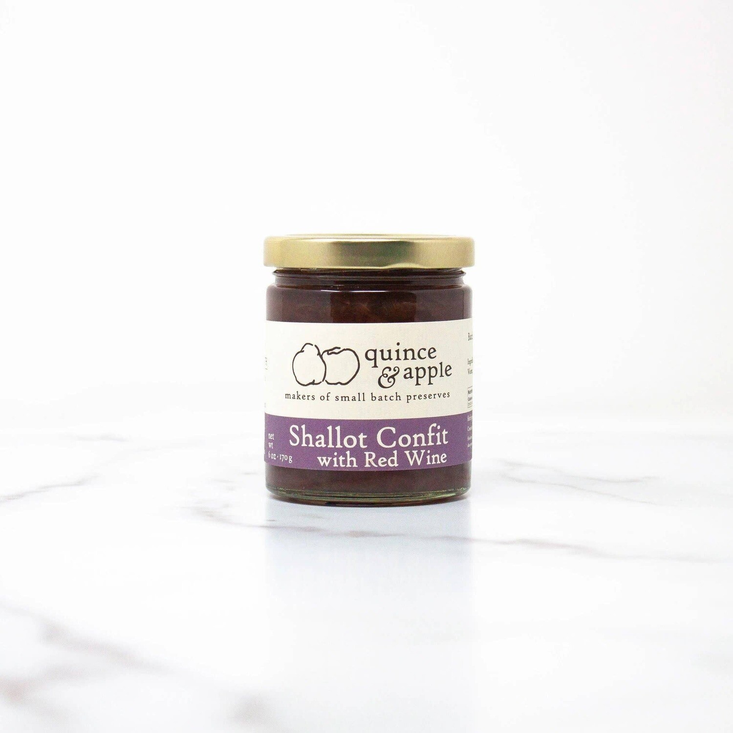 6oz Shallot Confit with Red Wine Preserve