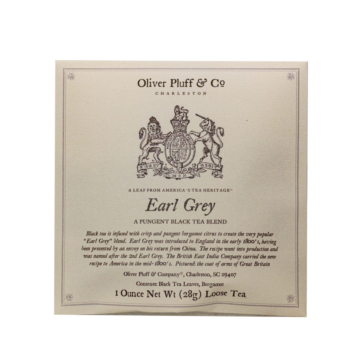 Oliver Pluff & Co - Earl Grey Fine Tea - 1 oz Envelope