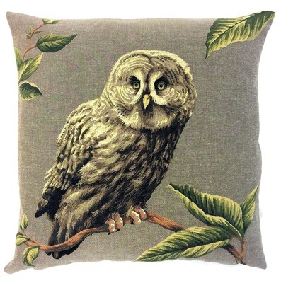 Decorative Pillow Cover Screech Owl