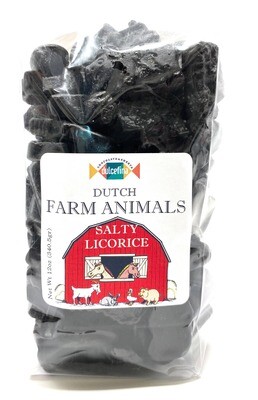 Dutch Farm Animals Black Salty Licorice