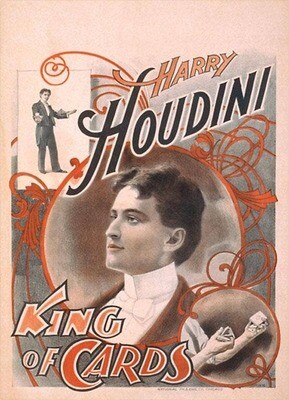 Found Image - AP-249 Harry Houdini, King of Cards Art Print