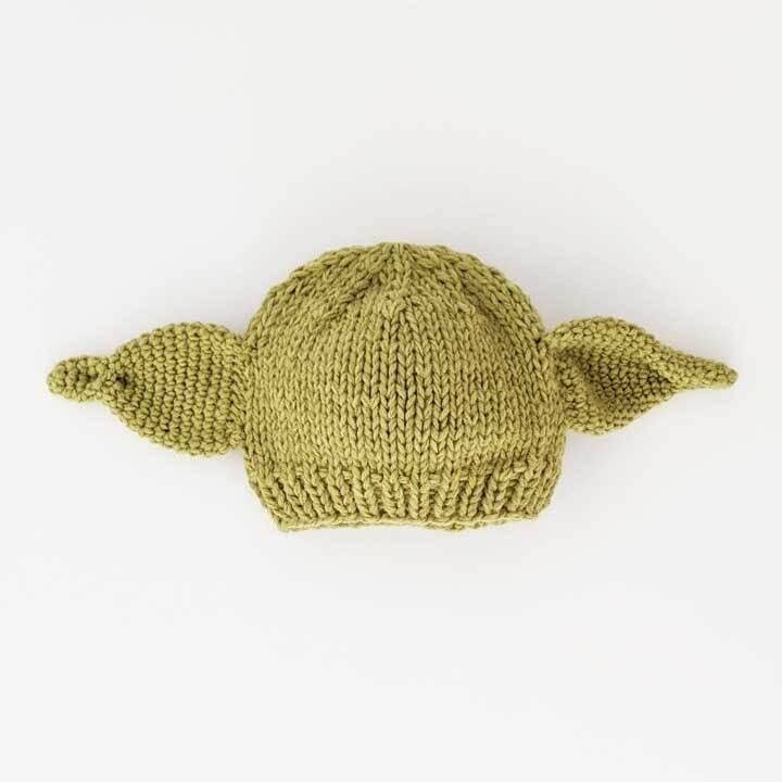 Green Alien Knit Beanie Hat - Medium