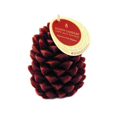 Beeswax Pine Cone Candle - Brown