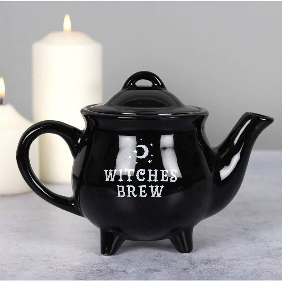 Witches Brew Cauldron Tea Kettle Ceramic Tea Pot