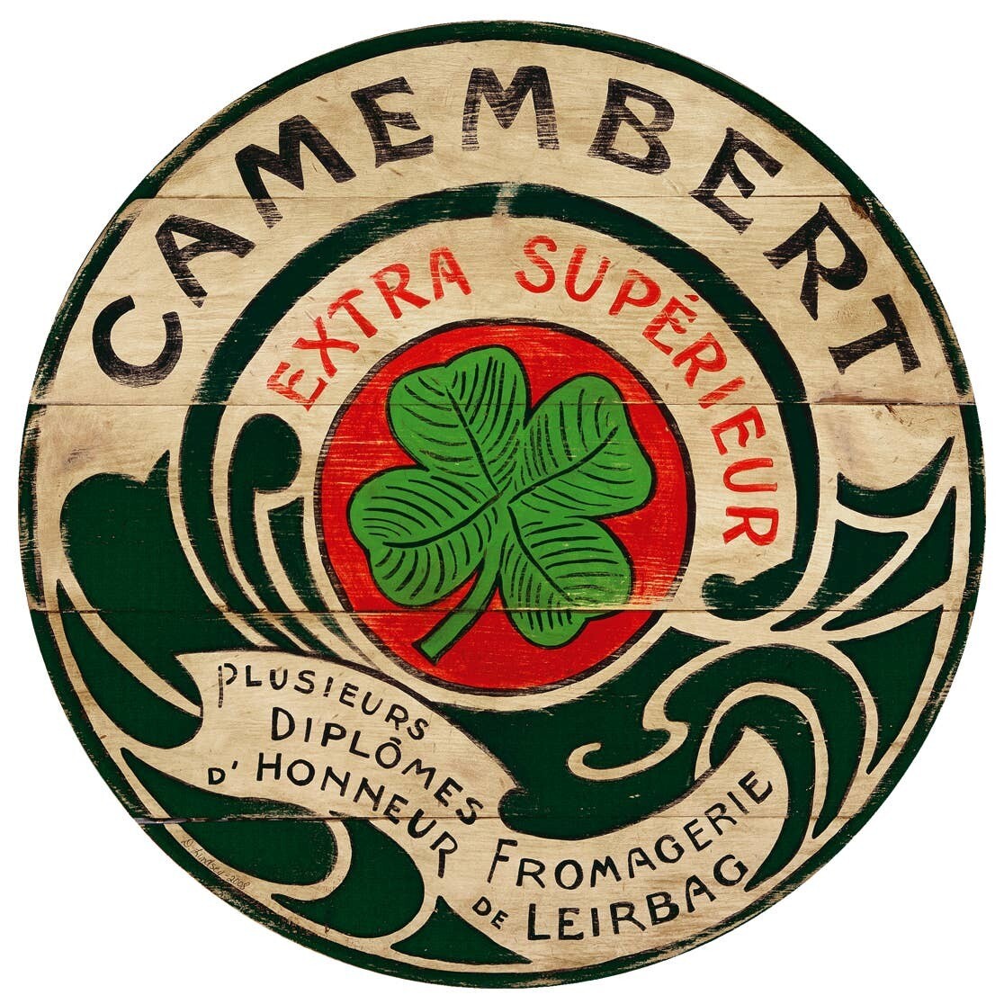 Green Lucky Clover Lazy Susan