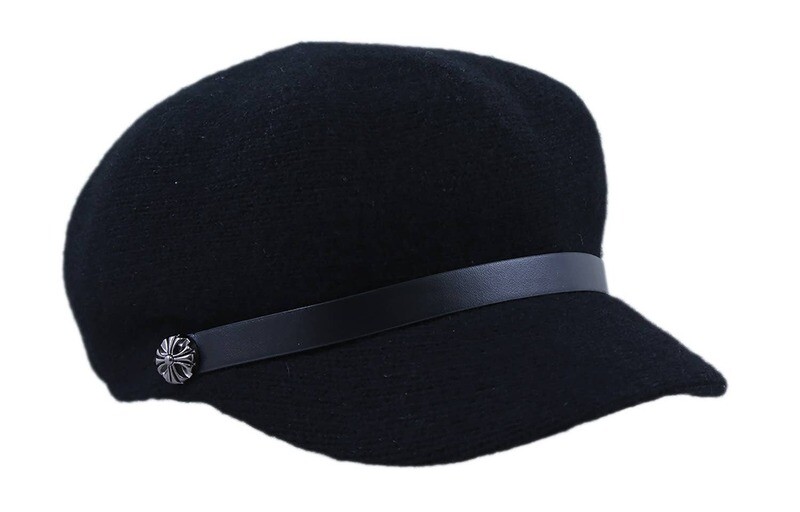 Black Newsboy Cap