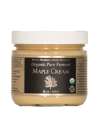 16 oz - Organic Pure Vermont Maple Cream Jar