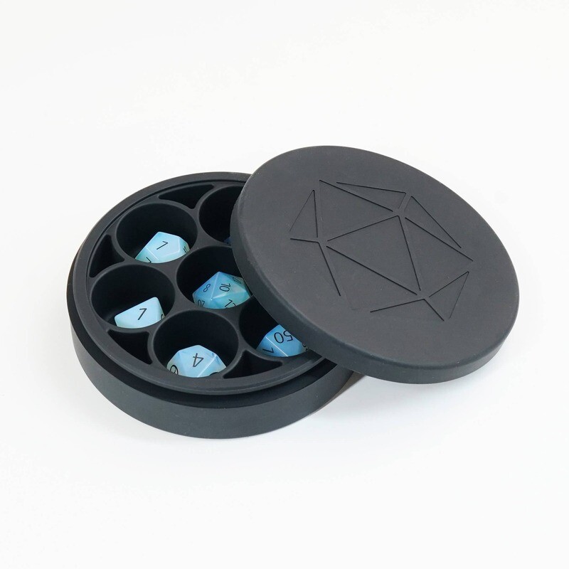 Air Tight Silicone Dice Case w/Round Storage