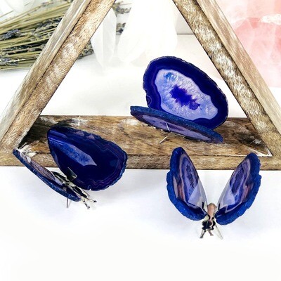 Agate Druzy Butterfly Stand