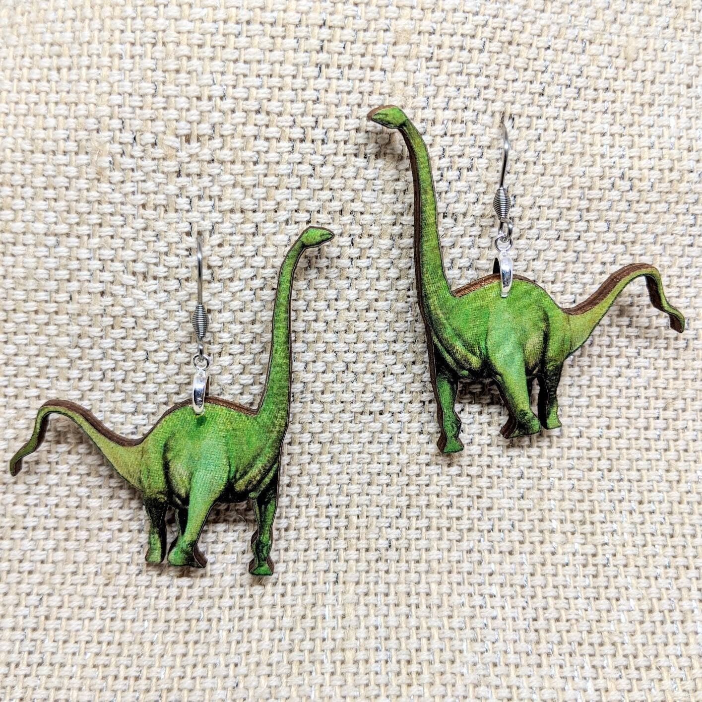 Brontosaurus Dinosaur Earrings
