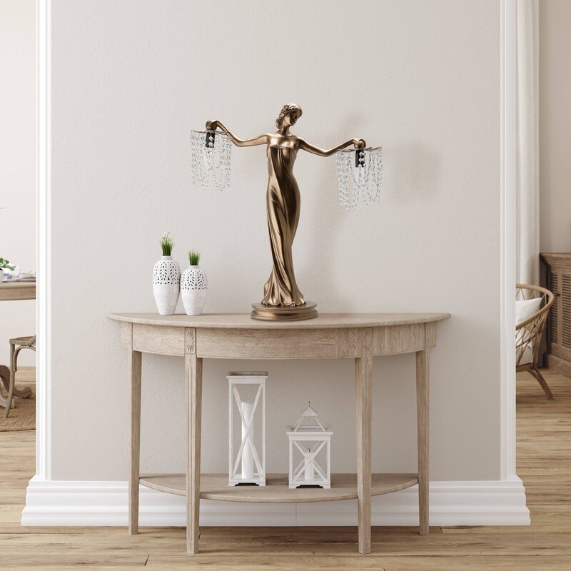 Eirene Bronze Beaded Table Lamp