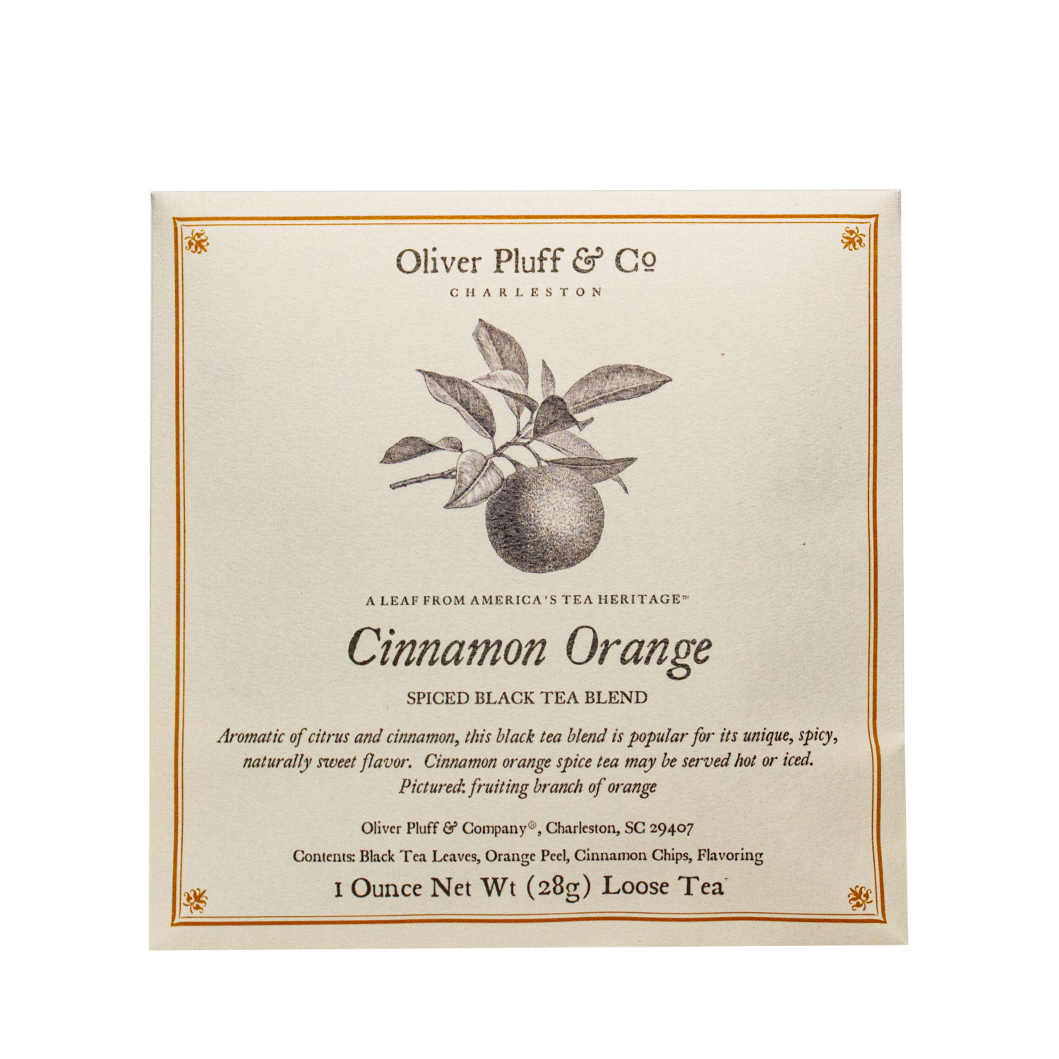 Cinnamon Orange Spice Fine Tea - 1 oz Envelope