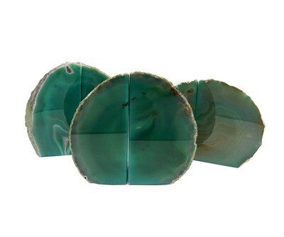 Agate Book Ends Green Agate Bookend Pair - 1 to 3 lb BKE