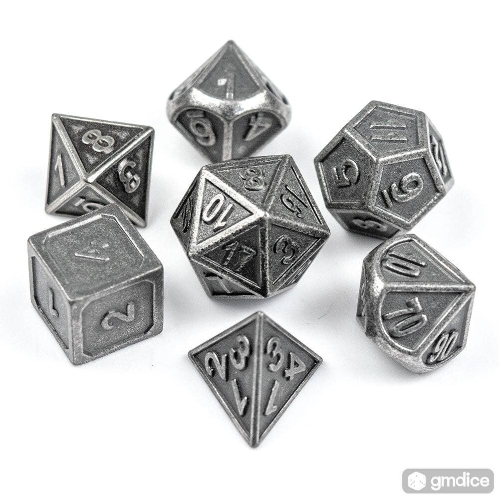 Aged Swordsteel Metal Dice Set