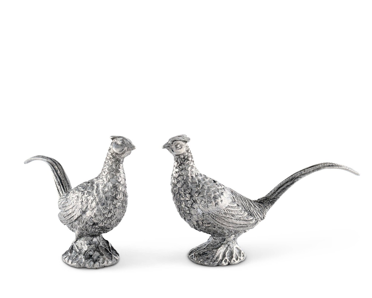 Pewter Pheasants Salt &amp; Pepper Set