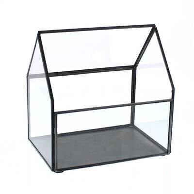 Pierre Cottage Glass Terrarium - Medium - Grey Antiq