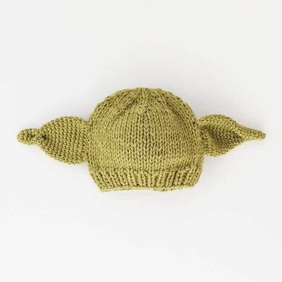 Green Alien Knit Beanie Hat