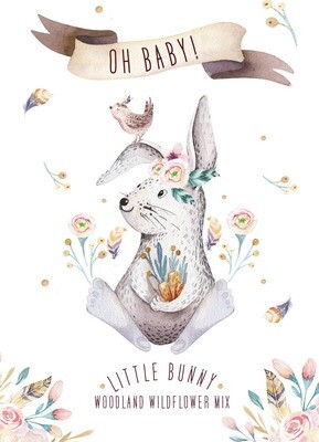 Oh Baby Woodland Bunny Bouquet Wildflower Mix seed packet