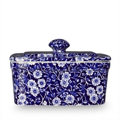 Blue Calico Butter Dish