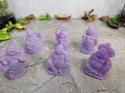 Laughing Buddha Figurines HandmadePurple small