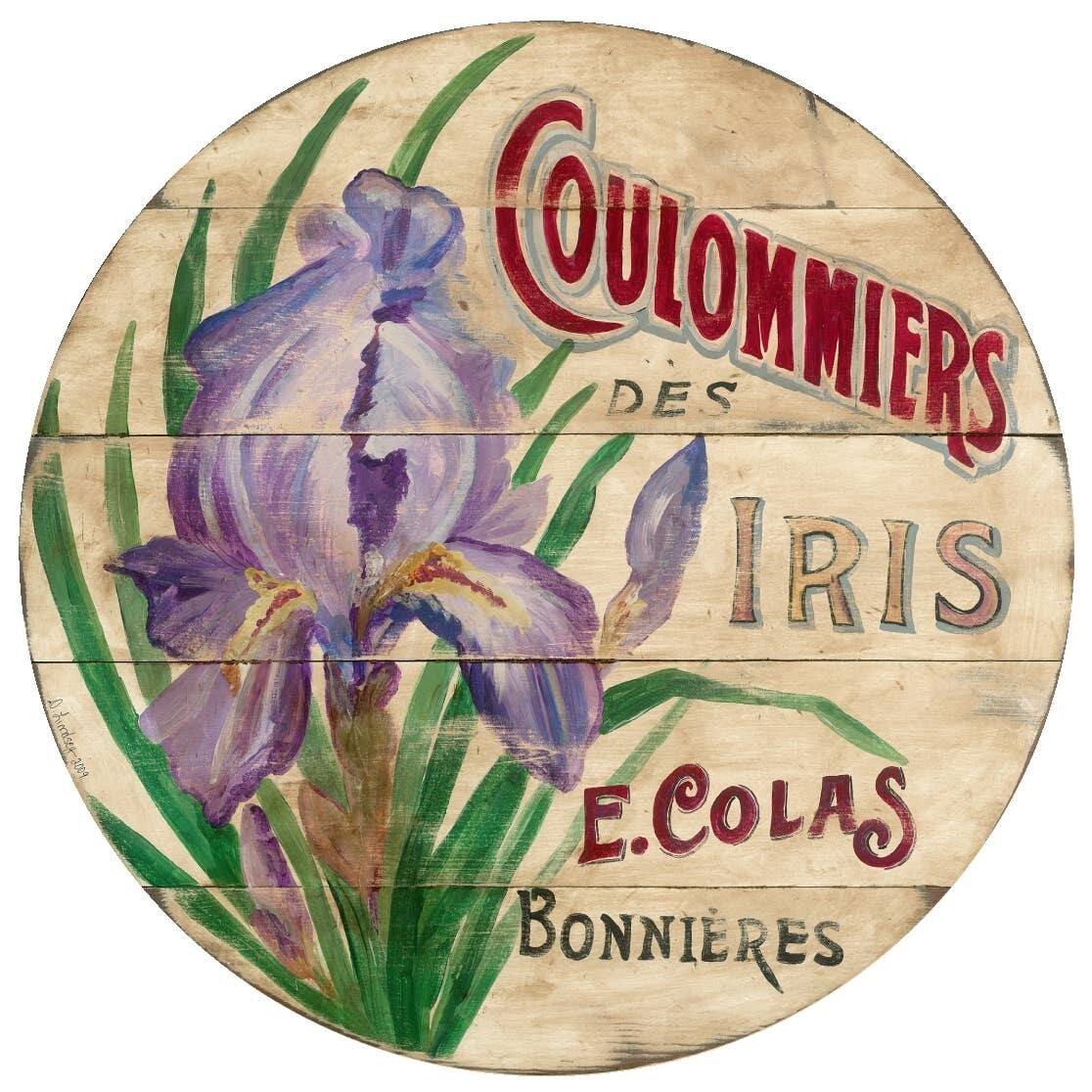 Purple Iris Lazy Susan