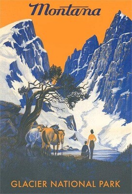 MT-468 Travel Poster for Montana - Vintage Image, Art Print