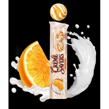 Creme Savers Orange and Creme Hard Candy | The Original Classic | Four Individual 1.76 oz. Rolls