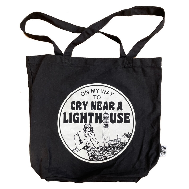 &quot;Cry Near a Lighthouse (2023 version)&quot; tote bag
