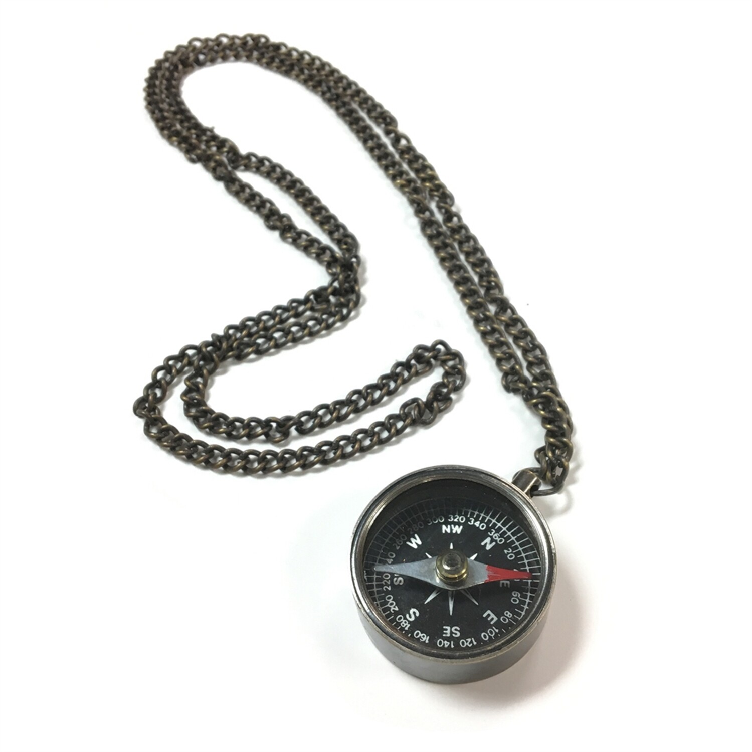 Courage dear heart compass necklace with pouch
