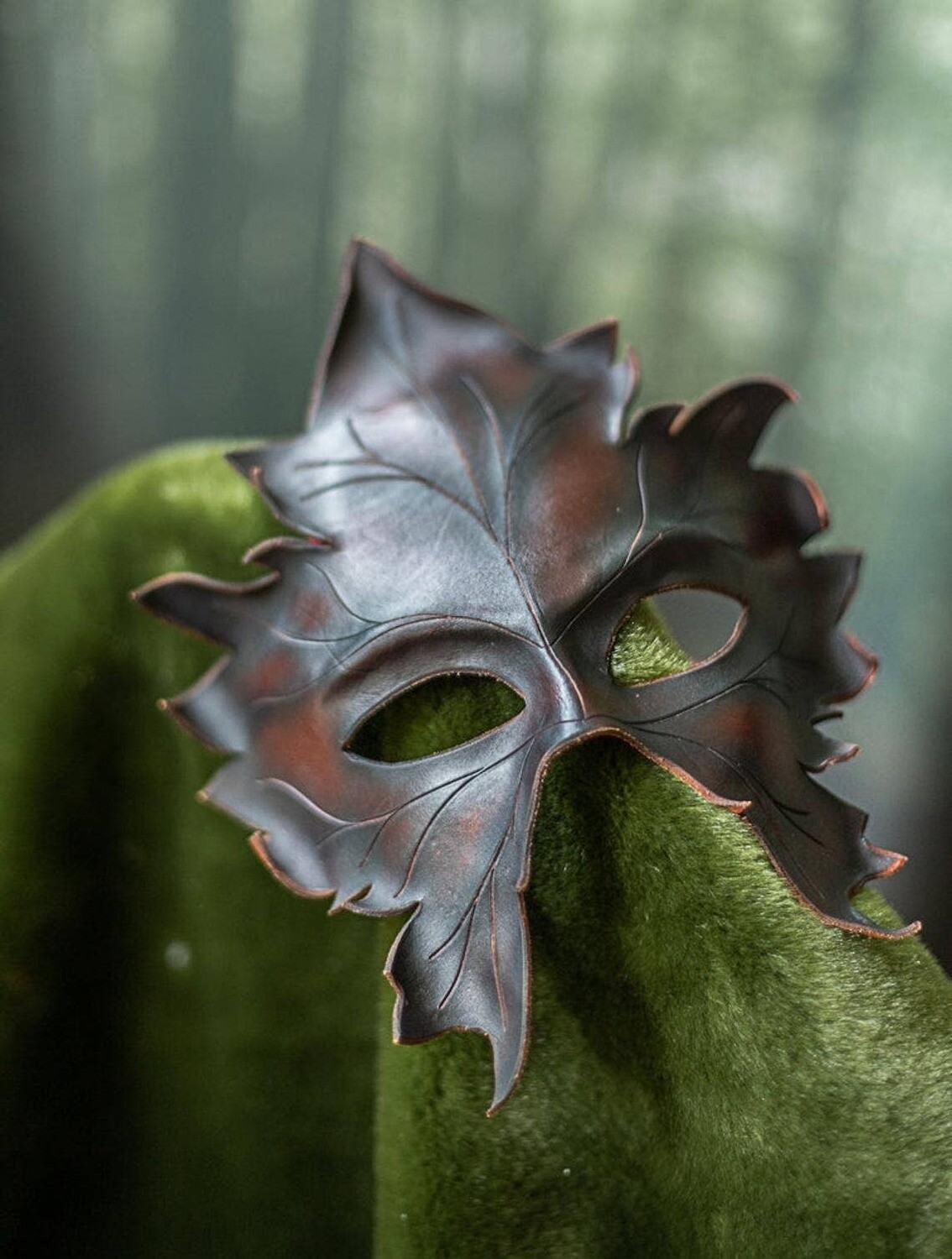 Brown Leaf Maple Leather Druid Autumn Nature Forest Woodland