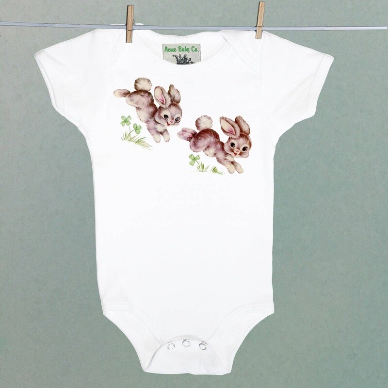 Brown Bunnies One Piece Baby Onesie Bodysuit