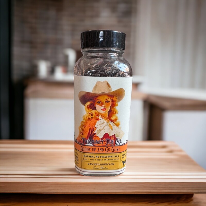 Giddy Up and Go Vintage Cowgirl Pinup Tea