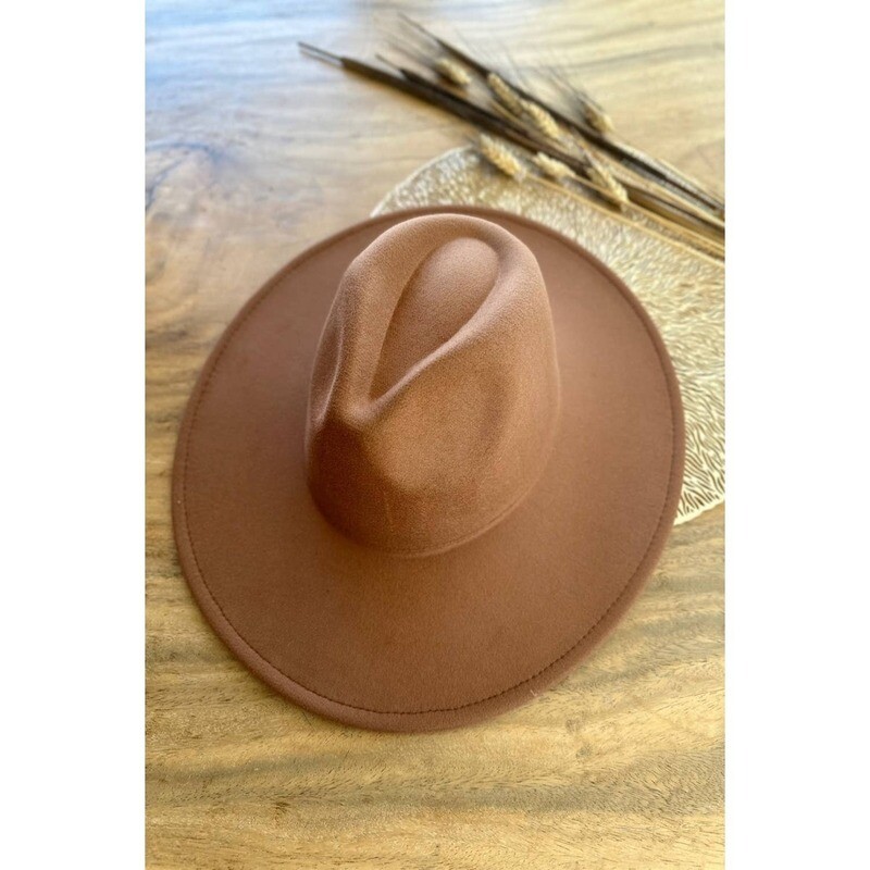 Classic Wide Brim Felt Hat New Color: ONE SIZE / BROWN