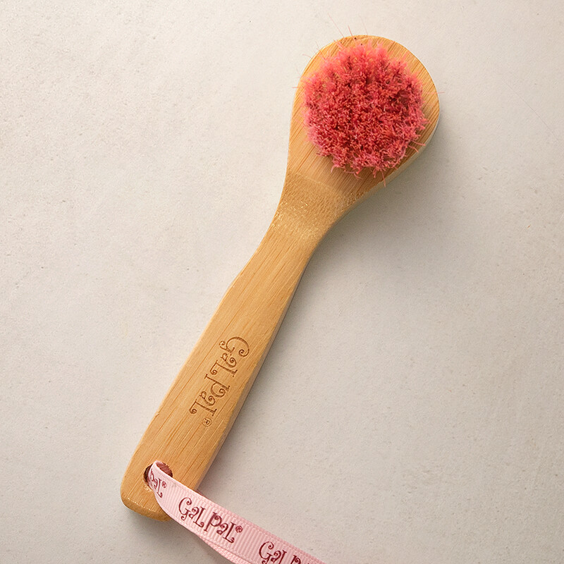 Bamboo Exfoliating Face Brush With Pink Bristles